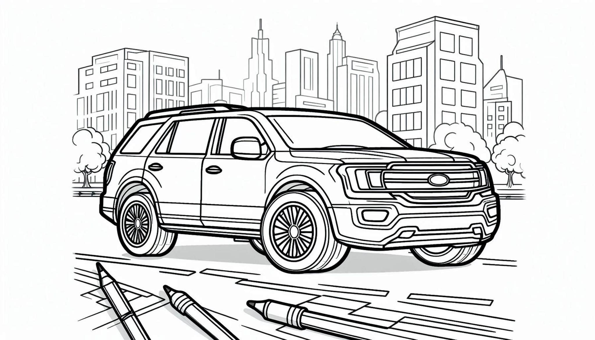 Free Printable Car Coloring Page