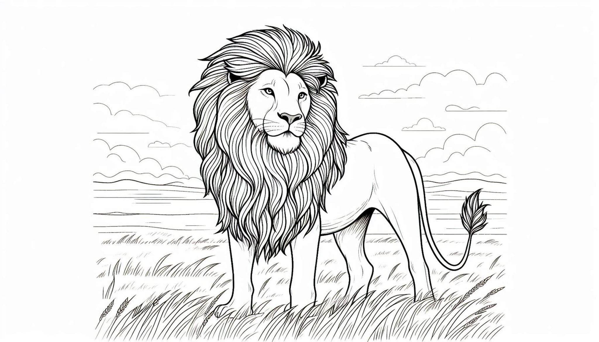 Free Printable Lion Coloring Page