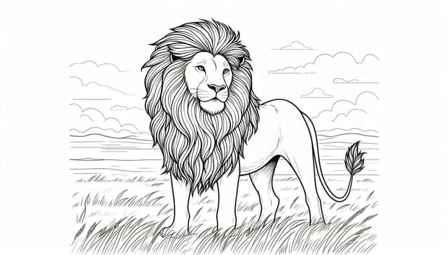 Free Printable Lion Coloring Page