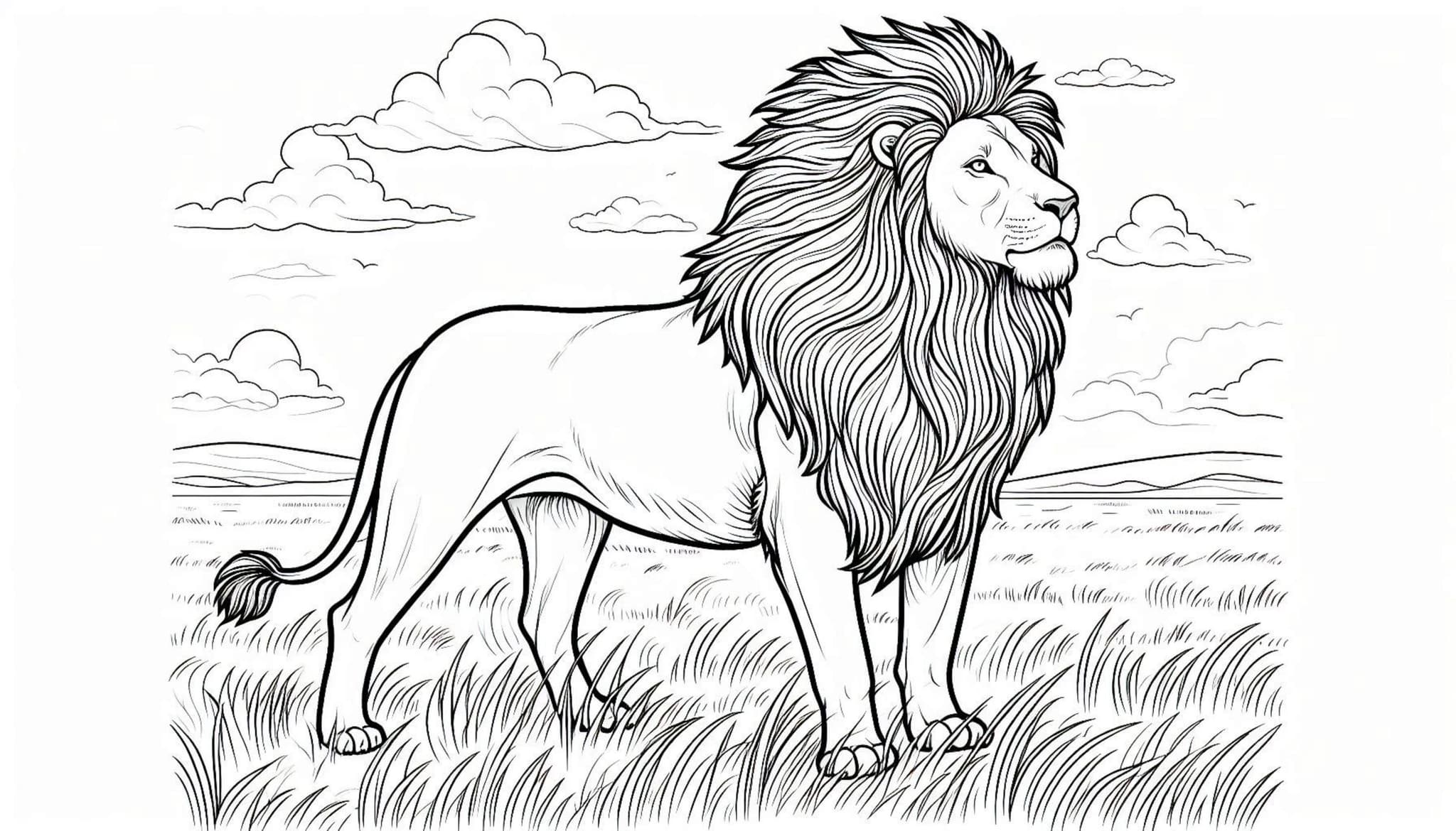 Free Printable Lion Coloring Page