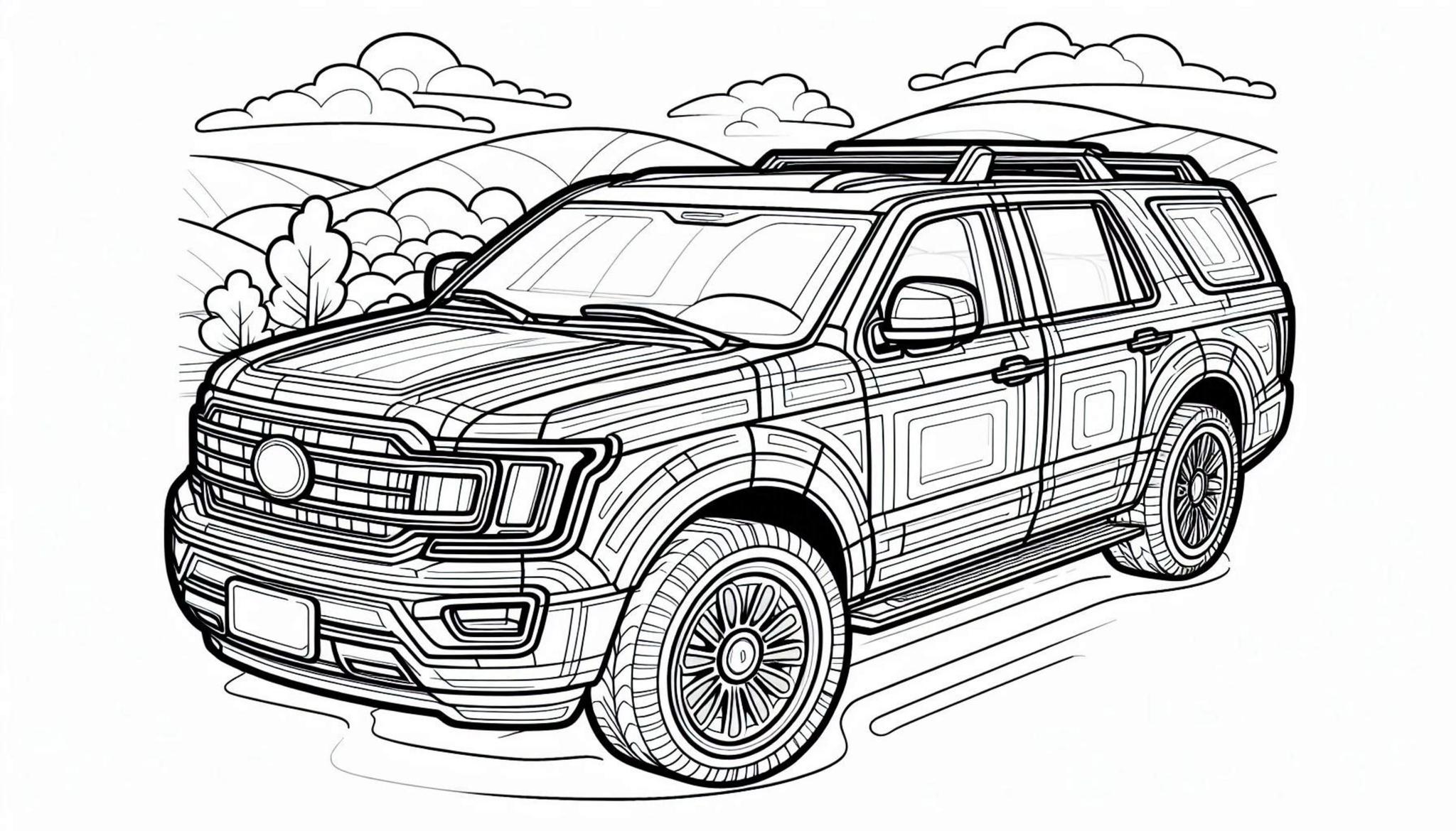 Free Printable Car Coloring Page