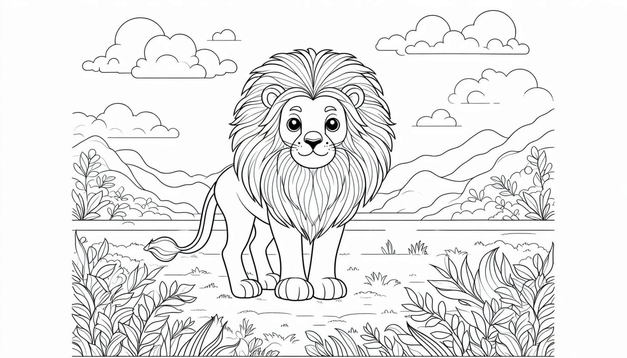 Free Printable Lion Coloring Page