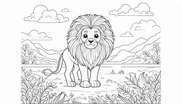 Free Printable Lion Coloring Page